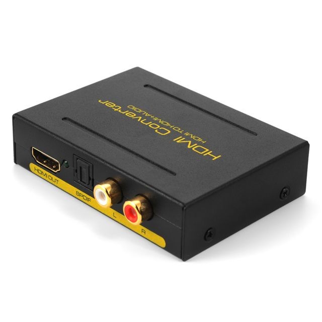 Câble HDMI XCSOURCE HDMI vers HDMI et Optique Toslink SPDIF RCA L / R Adaptateur Extracteur Audio Répartiteur Convertisseur AH224