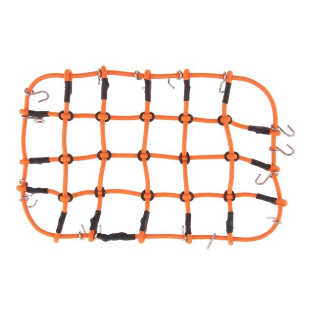 Accessoires et pièces Filet à bagage élastique avec crochet pour véhicules 1/8 1/10 RC orange