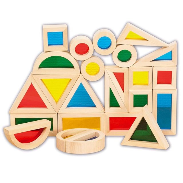 marque generique - Set de 24 blocs en bois Rainbow - TICKIT marque generique  - Jeux d'éveil