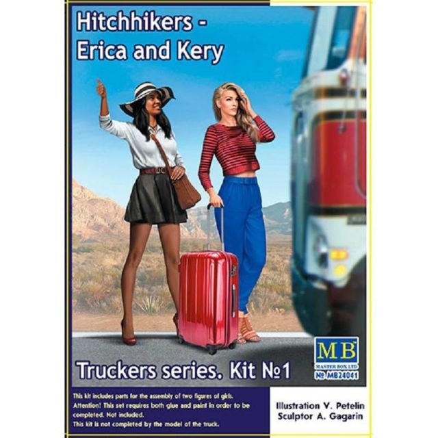 Master Box - Figurine Mignature Hitchhikers Erica And Kery Truckers Serie Kit No.1 Master Box  - Figurines militaires Master Box