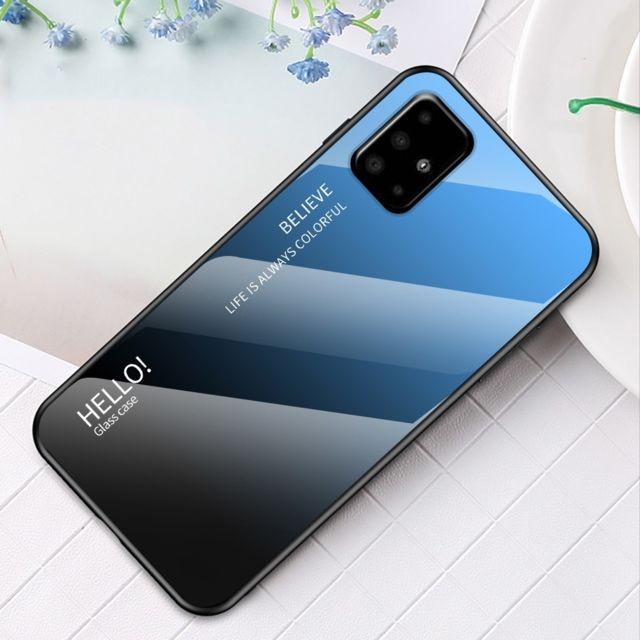 marque generique - Coque en TPU hybride de couleur dégradé bleu/noir pour votre Samsung Galaxy A51 marque generique  - Coque Galaxy S6 Coque, étui smartphone