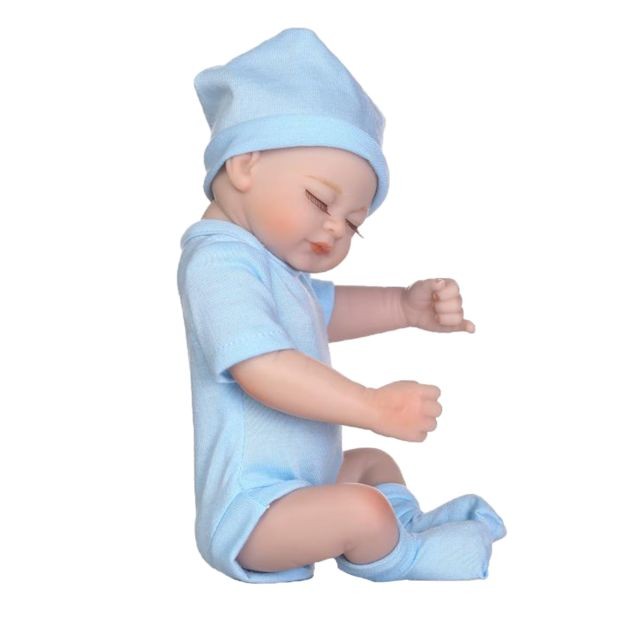 marque generique - 26cm belle silicone souple bébé nourrisson réaliste nouveau-né bébé en vêtements bleus marque generique  - Jeux & Jouets