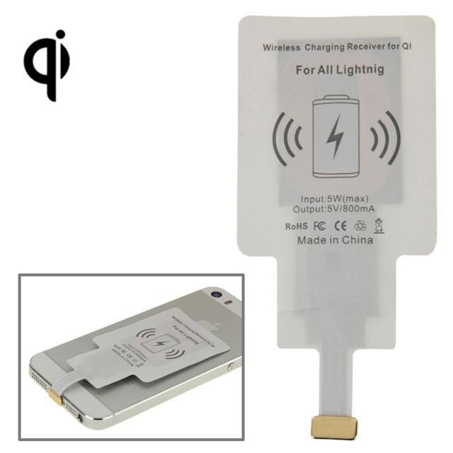 Wewoo - Chargeur sans fil blanc pour iPhone 7 Plus / 7/6 Plus / 6 / 5S / 5C / 5 Récepteur de charge sans Lightning Wewoo  - Câble Lightning