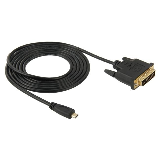 Wewoo - Câble Micro HDMI Type-D Mâle à DVI 24 + 1 Pin Adapater, Longueur: 1.8m - Câble HDMI