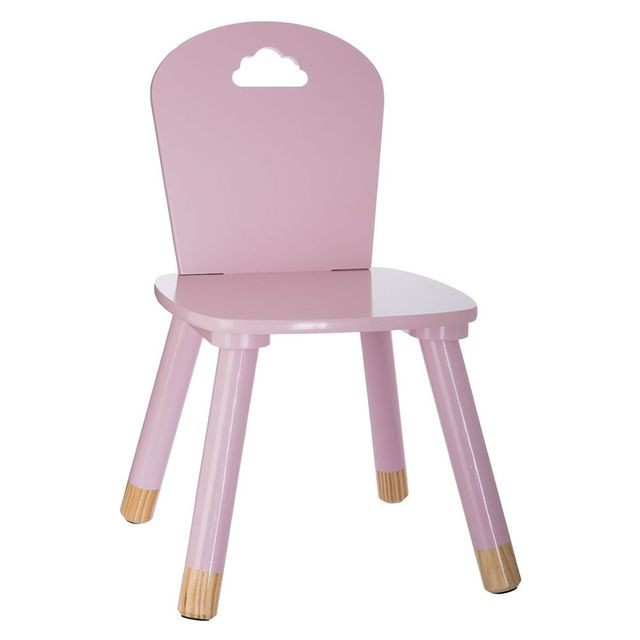 Atmosphera, Createur D'Interieur - Chaise douceur rose pour enfant en bois - Atmosphera, Createur D'Interieur