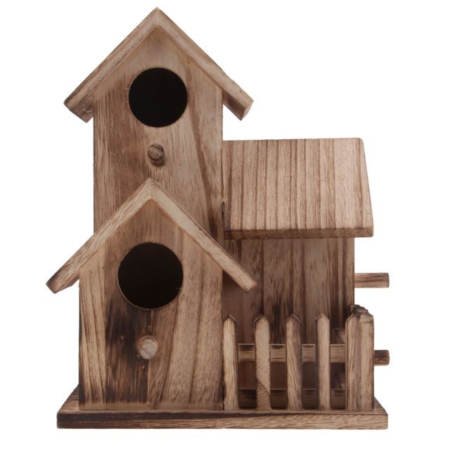 marque generique - maison d'oiseau nid dox maison en bois nichoir maison d'oiseaux en bois décor de jardin 2 marque generique  - Marchand Valtroon