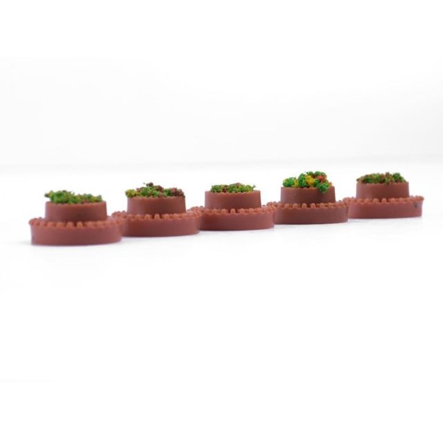 marque generique - 5 pièces de parterres de fleurs ronds Paysage miniature pour la maison de poupée Sand marque generique  - Jeux & Jouets