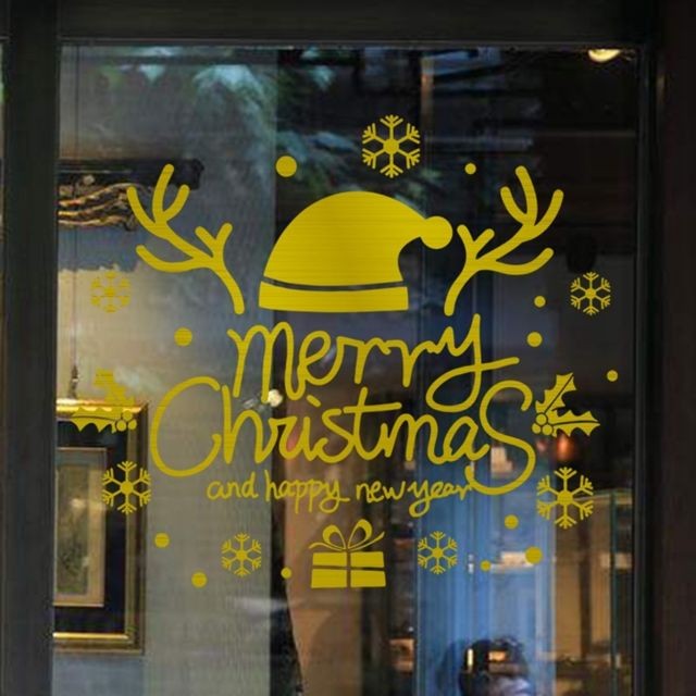 Generic - Creative mobile Christmas mur avec Apposé décoratif mur fenêtre Décoration Glod Generic  - Décoration chambre enfant Generic