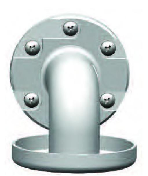 Cabine de douche AKW - Barre d'appui cannelée coudée 135° 455x455mm blanc (Accessibilité PMR)