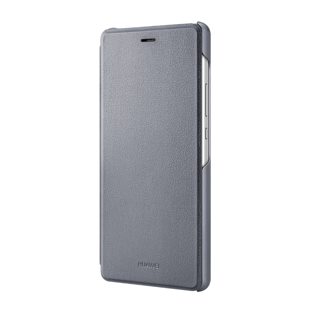 Coque, étui smartphone Huawei Etui Flip Cover pour P9 LITE - Gris