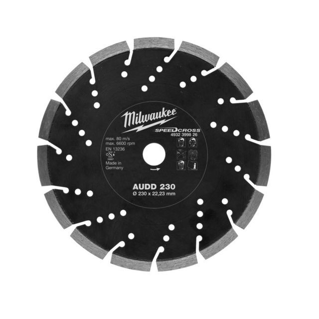 Milwaukee - Disque Speedcross AUDD matériaux très durs MILWAUKEE - Ø230 mm - alésage Ø 22.23 mm - 4932399826 Milwaukee  - ASD
