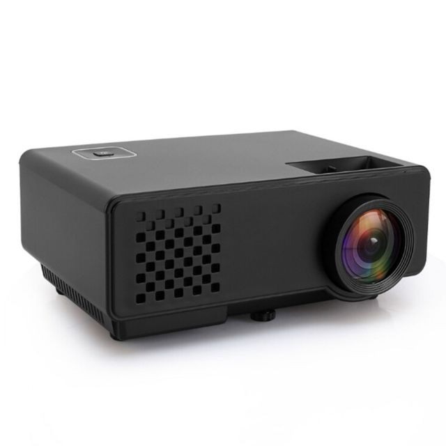 Mini vidéoprojecteur Wewoo Mini Vidéoprojecteur noir 800 * 768 1200 Lumens Mini LED Projecteur HD Home Theater avec télécommande, Support USB + VGA + HDMI + AV