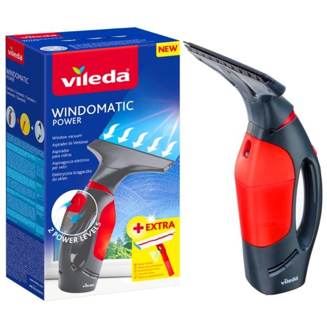 Vileda - Lave-vitre électrique + Mouilleur Windomatic Power Set VILEDA - Laveur de vitres