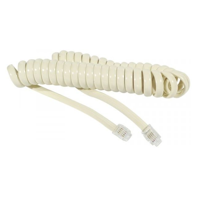 Abi Diffusion - Cordon combiné spiralé ivoire- 2 m Abi Diffusion  - Fils et câbles électriques