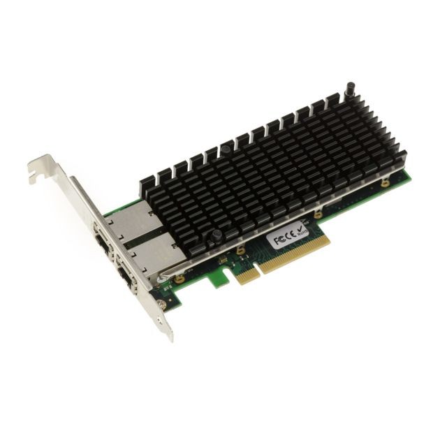 Kalea-Informatique - Carte PCIe 3.0 8X ETHERNET 10G 2 Ports. 2 connecteurs RJ45. Chipset Intel X540. Equerres High et Low Profile. Kalea-Informatique  - Carte Contrôleur USB