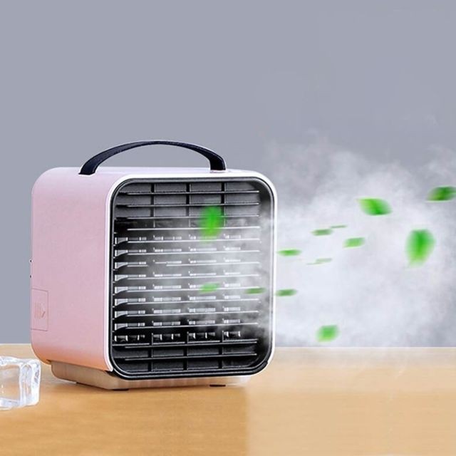 Wewoo - Mini ménage portable USB anion réfrigération climatisation ventilateur refroidisseur d'air rose - ventilateur portable Ventilateur