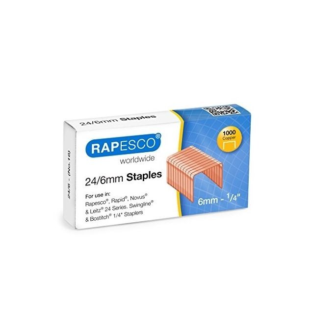 Rapesco - RAPESCO AGRAFES À POINTE EN ACIER GALVANISÉES 21/6MM (LOT DE 1000) S24 Rapesco  - Fixation
