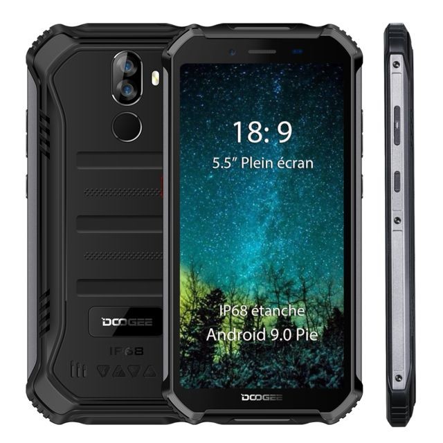 Blackview - Smartphone IP68 Etanche DOOGEE S40 5.5"" Android 9.0 4650mAh Batterie 32Go Téléphone portable 4G Antichoc AntipoussiÃ¨re - Noir - Blackview