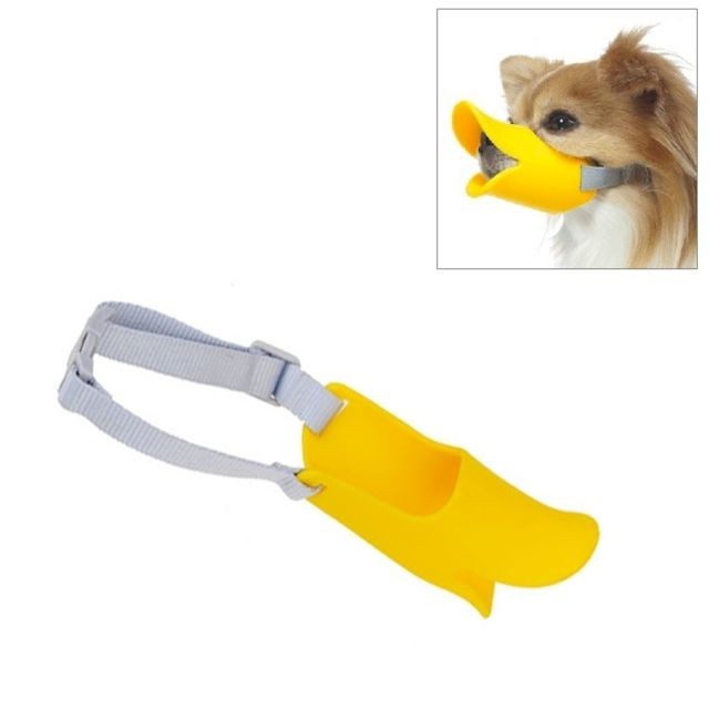 Wewoo - Muselières chien jaune pour chien, taille: M Museau mignon en forme de canard bouche de silicone Wewoo  - Muselière pour chien