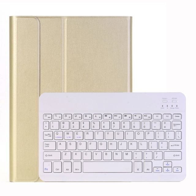 Wewoo - A102 Pour iPad 10,2 pouces ultra-mince étui en cuir Bluetooth avec clavier amovible fonction Gold Wewoo  - Bonnes affaires Clavier mécanique