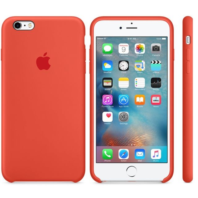Coque, étui smartphone iPhone 6s Plus Silicone Case - Orange - MKXQ2ZM/A