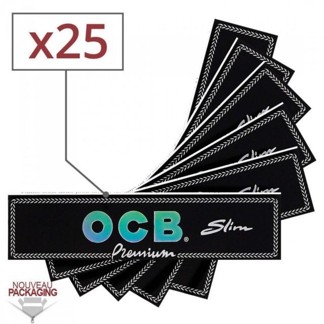 Ocb - Feuilles Slim OCB PREMIUM par 25 Ocb   - Cendriers Ocb