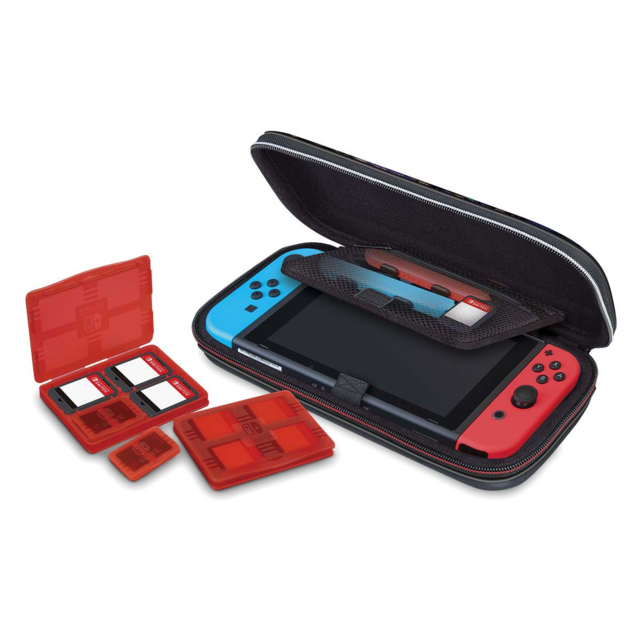 Housse DS Bigben Interactve - Pochette officielle Nintendo Donkey kong pour Nintendo Switch 2 boitiers de rangement pour 4 jeux 2 boitiers de rangement pour 2 cartes MICRO SD