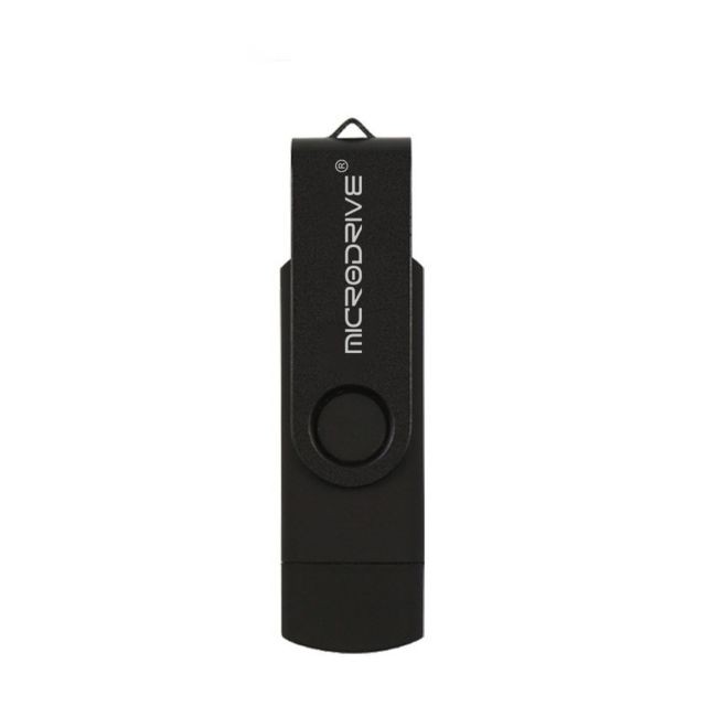 Wewoo - Clé USB Ordinateur mobile MicroDrive 32 Go USB 2.0 - Disque U métallique rotatif OTG à double usage Noir Wewoo  - Usb otg
