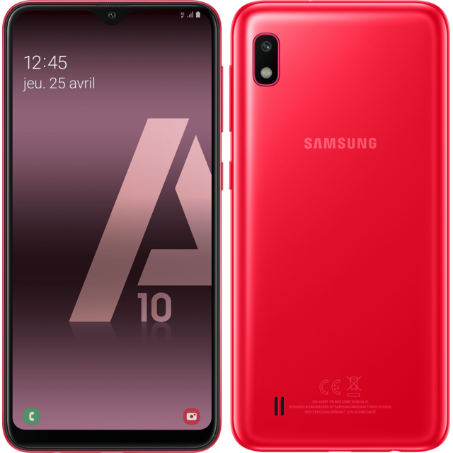 Samsung - Galaxy A10 - 32 Go - Rouge + Micro SD 32 Go - Smartphone Android Samsung exynos 7884b