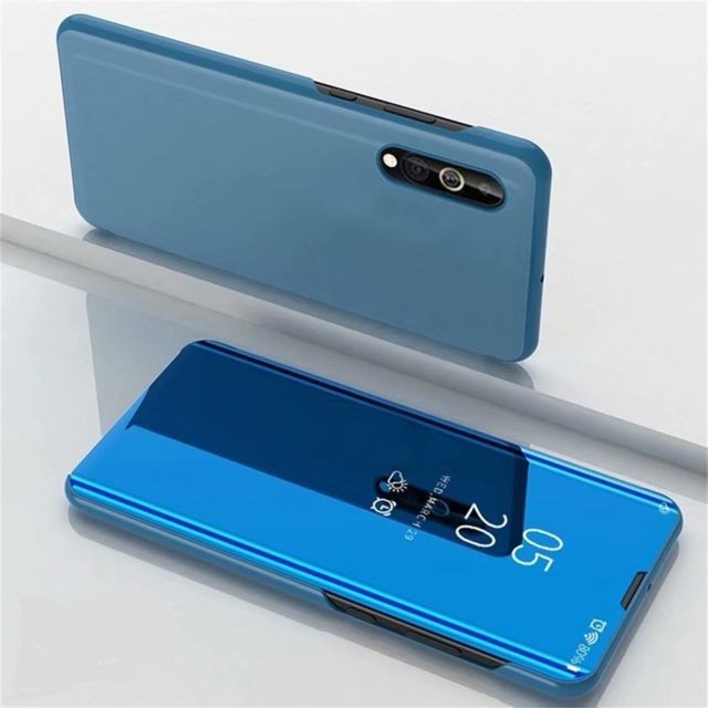 Wewoo - Housse Coque Pour Xiaomi Mi 9 Lite Miroir de galvanoplastie Étui en cuir à rabat horizontalavec support bleu Wewoo  - Wewoo