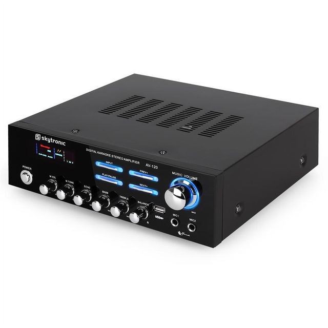 Sonorisation portable Skytronic 103.204 AV-120 Ampli PA HiFi Karaoke USB MP3 Skytronic