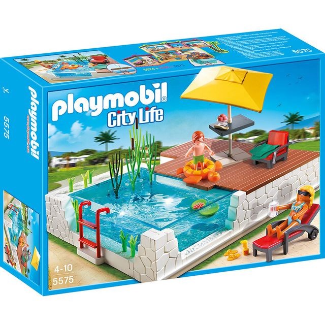 Playmobil - Piscine avec terrasse - 5575 - Playmobil
