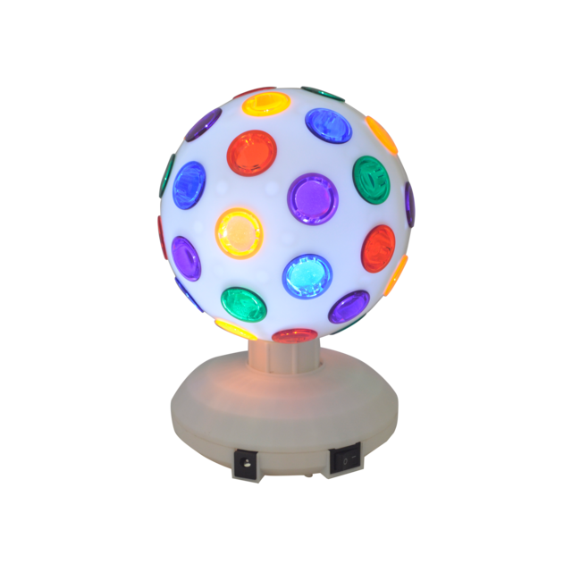 Effets à LED Boost Jeu de lumière - Boule Disco à LEDs RVB 8""/20 cm 360° - Ibiza Light DL8LED-WH