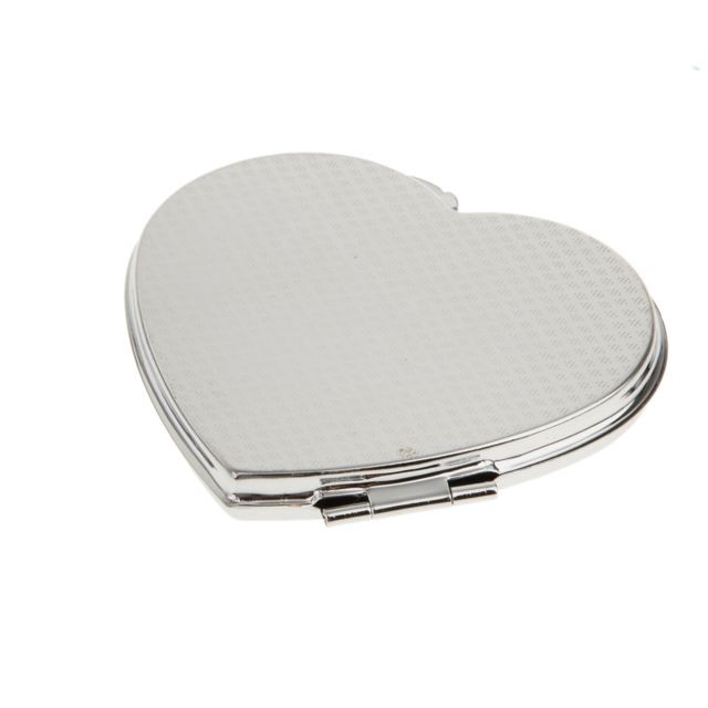 Miroirs miroir compact de maquillage de sac à main de poche pliable portatif de forme de coeur