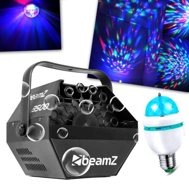 Beamz - Machines à bulles BEAMZ B500 grande roue à bulles + Ampoule MINI DIAMS 3 LED RVB - Machines à effets