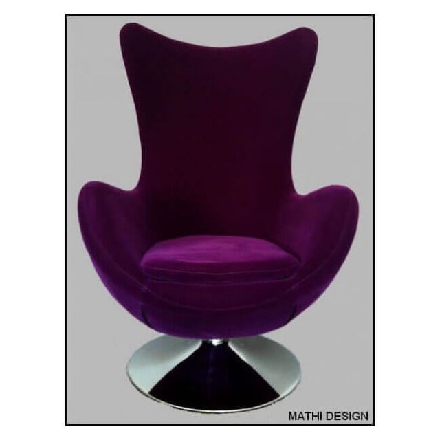 Mathi Design - SUEDE - Fauteuil design moderne en 2 coloris - Maison Violet
