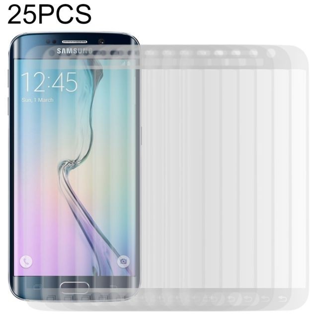 Wewoo - Film de verre trempé 25 PCS Pour Galaxy S6 Edge 0.2mm 9H Dureté de surface 3D Surface incurvée Couverture Plein écran de antidéflagrant Transparent Wewoo  - Coque Galaxy S6 Coque, étui smartphone