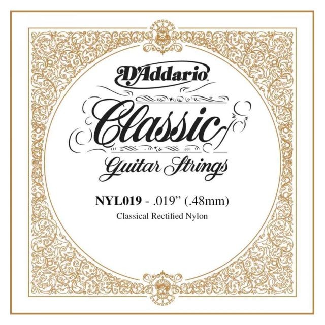 D'Addario - Corde au détail guitare classique D'addario Classics NYL019 tirant 19 D'Addario  - D'Addario