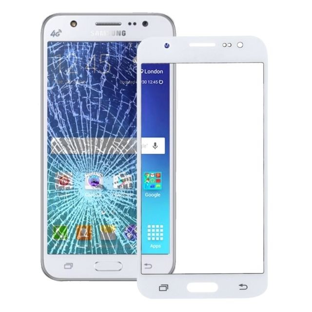 Protection écran tablette Wewoo Vitre blanc pour Samsung Galaxy J7 / J700 Lentille extérieure en verre pièce détachée