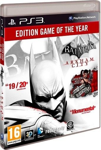 Warner - Batman Arkham City edition jeu de l annee Warner   - Jeux PS3