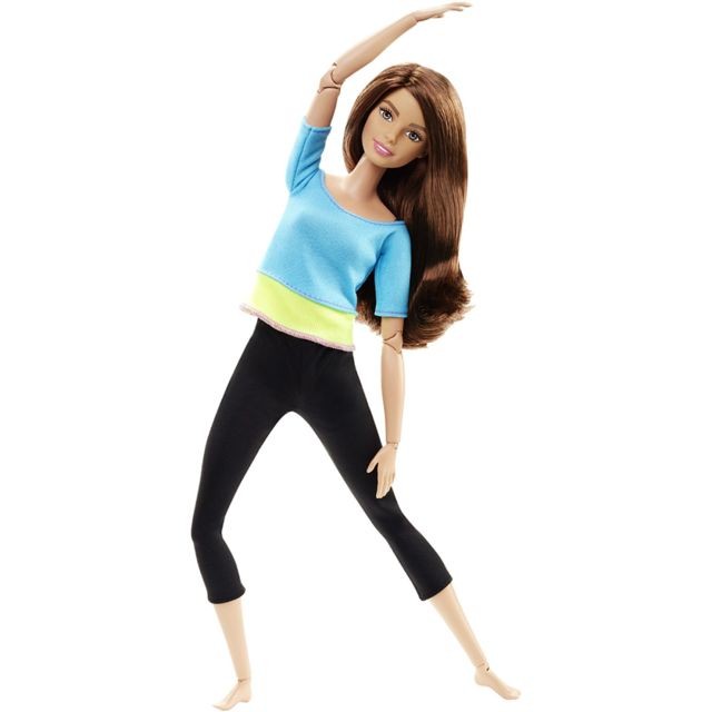 Poupées mannequins Poupée Barbie : Fitness : Amie de Barbie en tee-shirt bleu