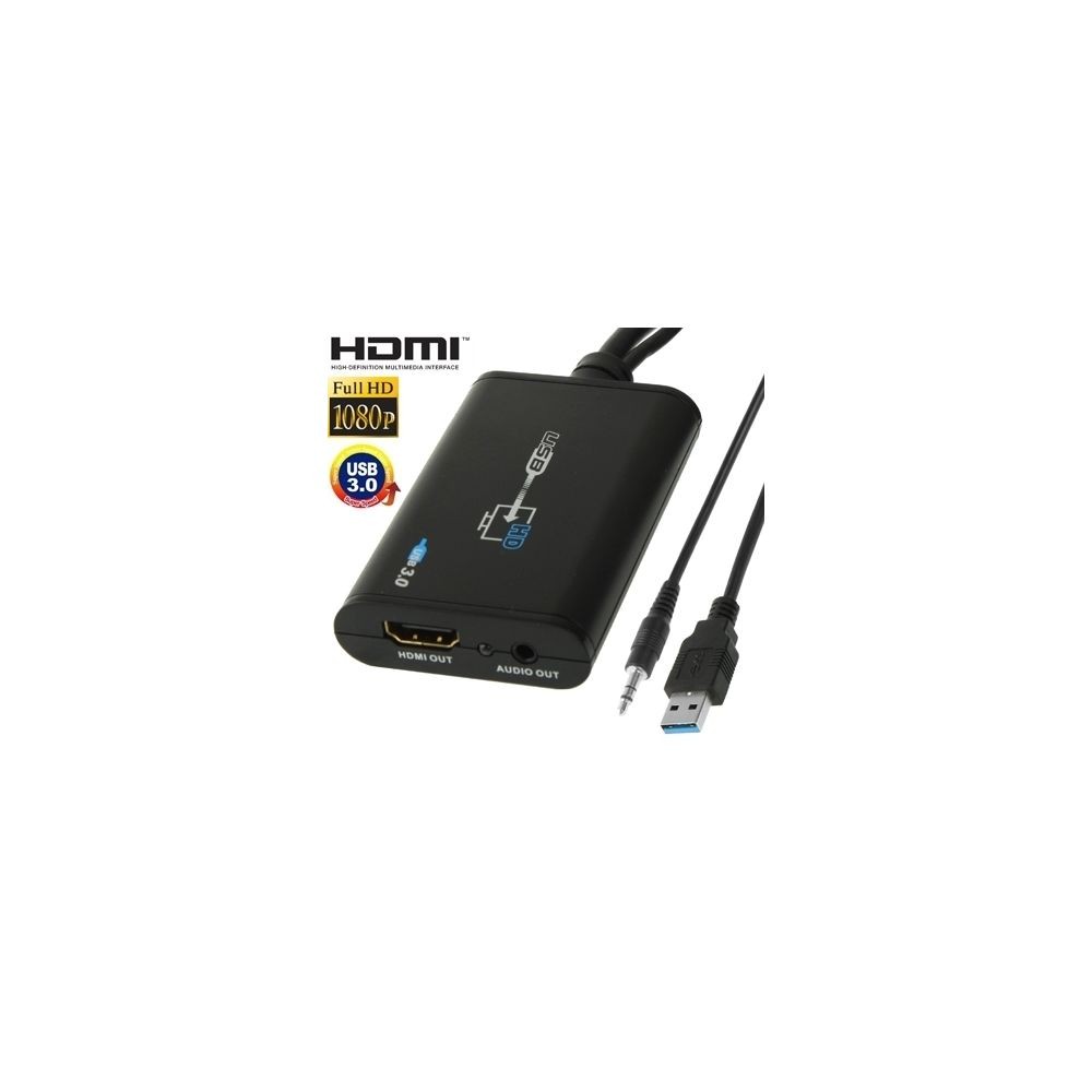 Wewoo Pour HDTV, support Full HD noir 1080P Convertisseur de leader vidéo USB 3.0 à HDMI