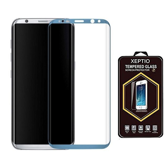 Xeptio - Samsung Galaxy S8 PLUS : Protection d'écran FULL Cover en verre trempé - Tempered glass Screen protector bleu Xeptio  - Xeptio