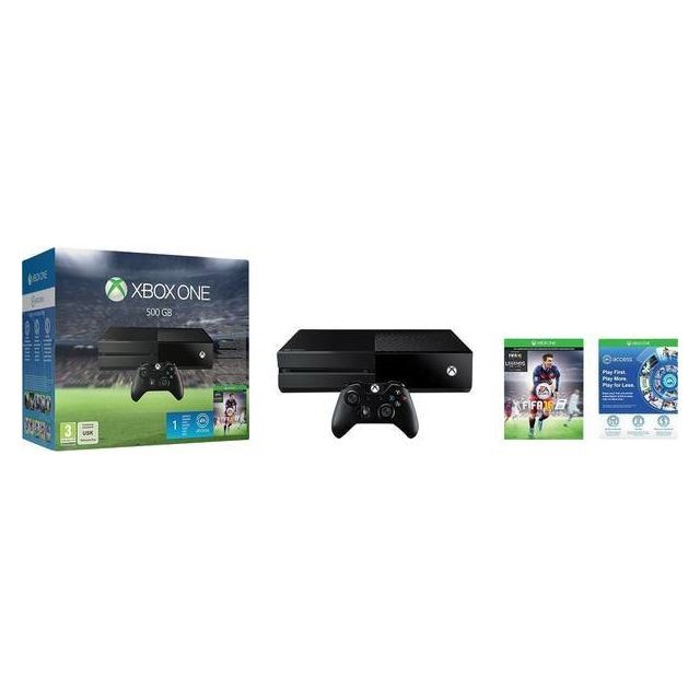 Mangas Microsoft Xbox One 500Go noire + Fifa 16