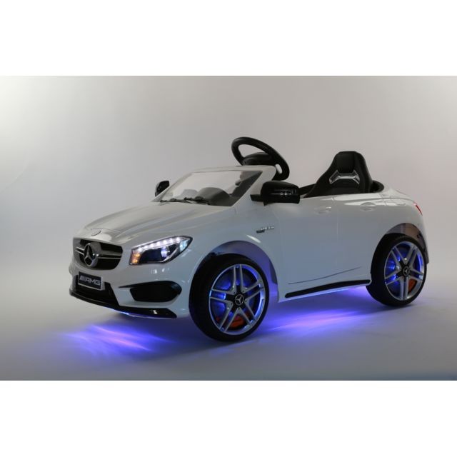 Mercedes - Véhicule électrique pour enfant 12V CLA 45 AMG blanc FAST AND BABY Mercedes   - Jeux de plein air Mercedes