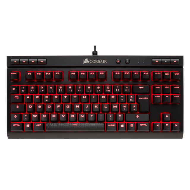 Corsair - K63 Red - Mécanique - TKL Corsair   - À vos claviers ! Découvrez notre sélection pour ne plus être sur la touche !