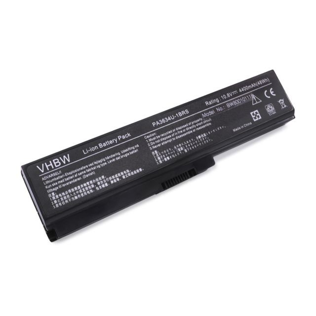 Vhbw - Batterie LI-ION 4400mAh 10.8V pour TOSHIBA remplaçant PA3634U-1BAS PA3635U-1BAM PA3635U-1BRM PA3636U-1BAL PA3636U-1BRL PA3638U-1BAP etc. Vhbw  - Batterie PC Portable