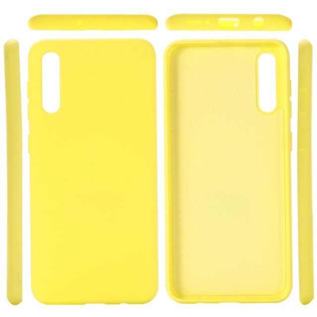 marque generique - Coque en silicone liquide jaune pour votre Samsung Galaxy A50 marque generique - Coque iphone 5, 5S Accessoires et consommables