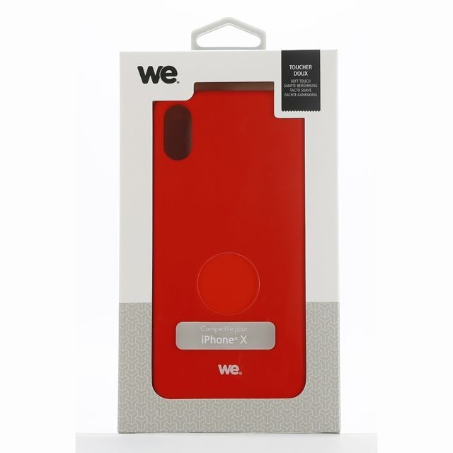 We - Coque de protection pour iPhone X/XS - WECOQSOLIXR - Rouge We  - Coque, étui smartphone Silicone