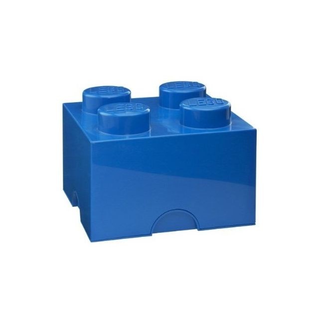 Lego - Brique de rangement 4 tenons - Bleu - Lego
